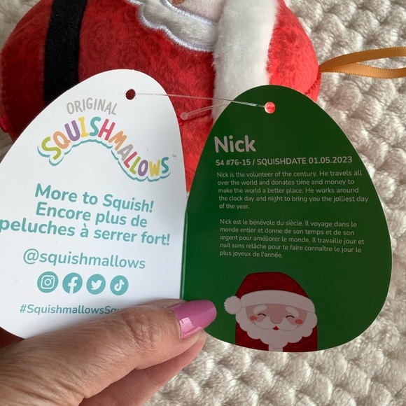 Set of 3 Kellytoy Squishmallows Christmas Ornaments Tree Santa Snowman Plush Toy - Picture 7 of 9